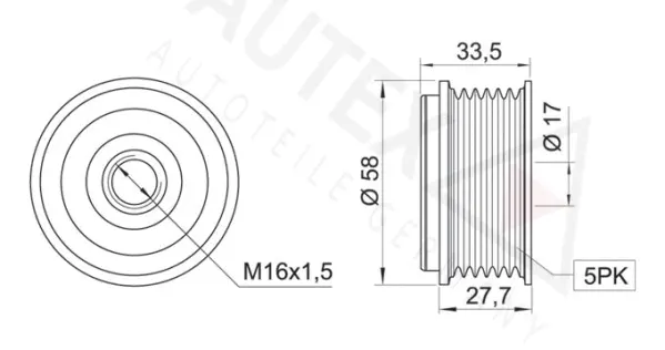 Alternator Freewheel Clutch (654190)