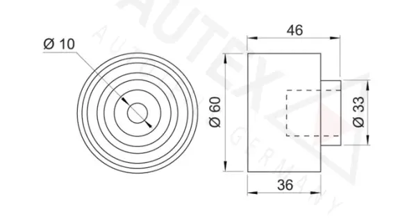 Deflection/Guide Pulley, timing belt