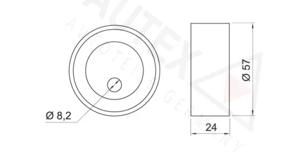 Tensioner Pulley, timing belt (654222)