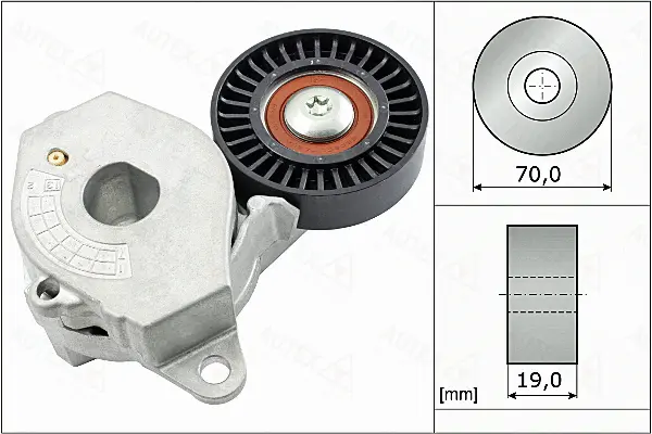 Belt Tensioner, V-ribbed belt (655119)
