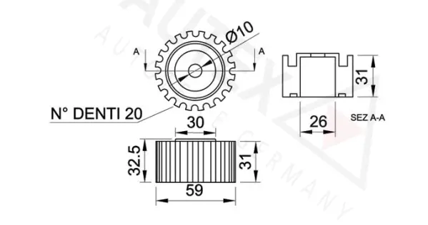 Deflection/Guide Pulley, timing belt