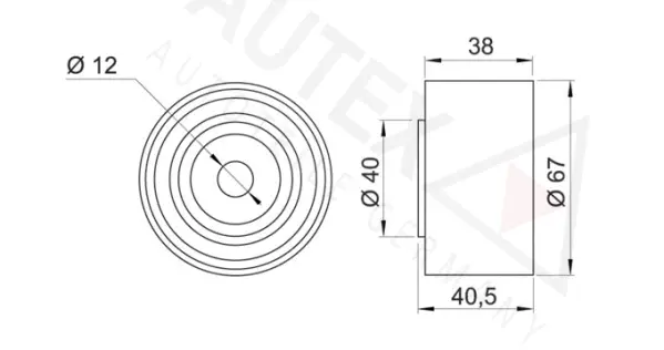 Deflection/Guide Pulley, timing belt