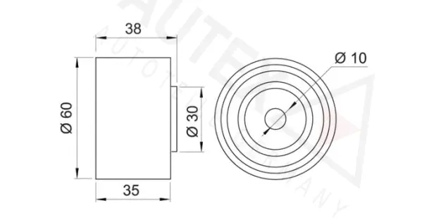 Deflection/Guide Pulley, timing belt