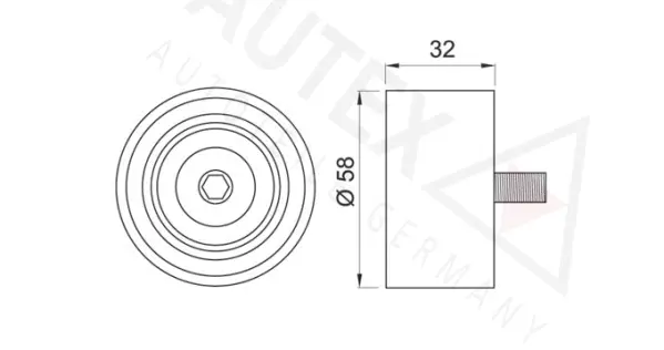Deflection/Guide Pulley, timing belt