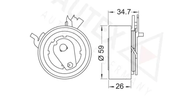 Tensioner Pulley, timing belt (642037)