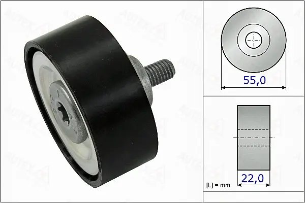 Deflection/Guide Pulley, V-ribbed belt (655091)