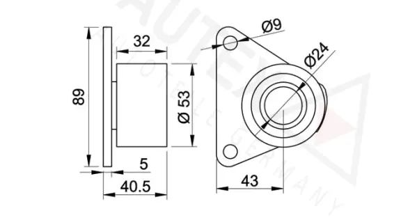 Deflection/Guide Pulley, timing belt