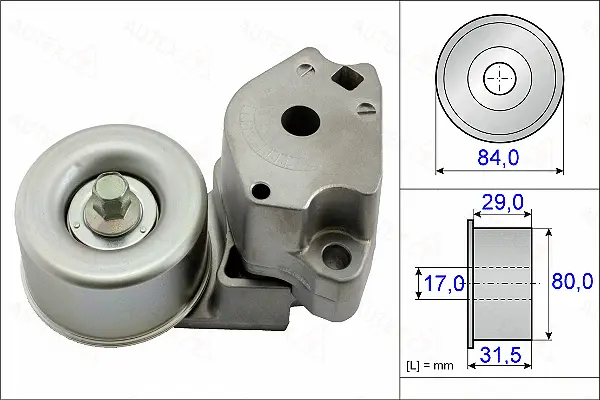 Belt Tensioner, V-ribbed belt (654977)