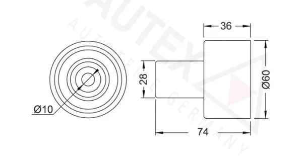 Deflection/Guide Pulley, timing belt