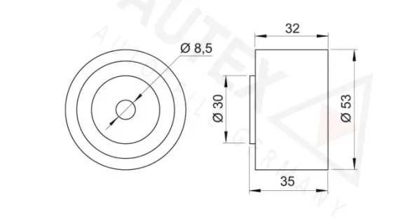 Deflection/Guide Pulley, timing belt
