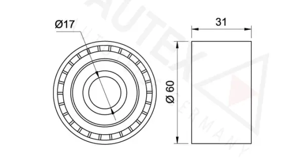 Deflection/Guide Pulley, V-ribbed belt