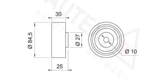 Deflection/Guide Pulley, timing belt