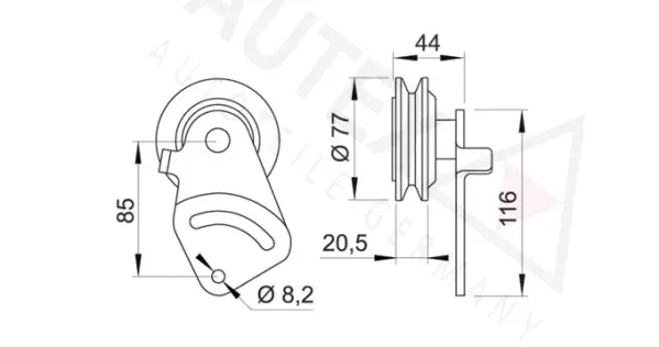Tensioner Pulley, V-belt
