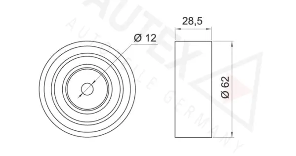 Deflection/Guide Pulley, timing belt