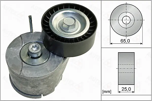 Belt Tensioner, V-ribbed belt (655124)