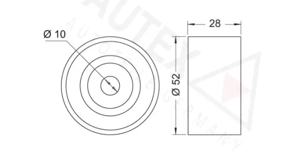 Deflection/Guide Pulley, timing belt