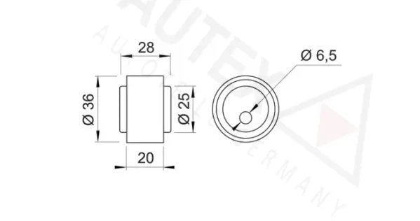 Deflection/Guide Pulley, timing belt