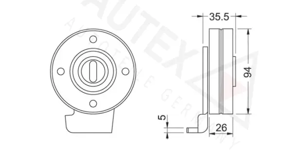 Tensioner Pulley, V-ribbed belt