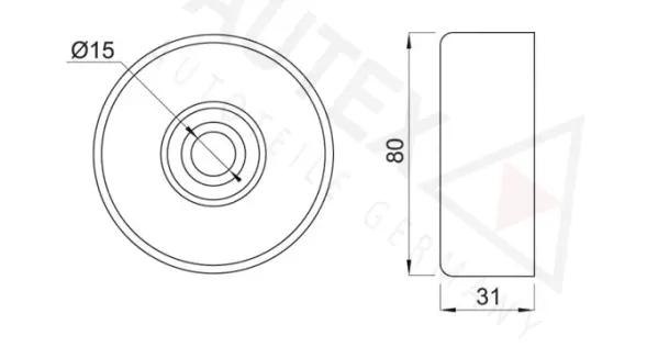 Tensioner Pulley, V-ribbed belt