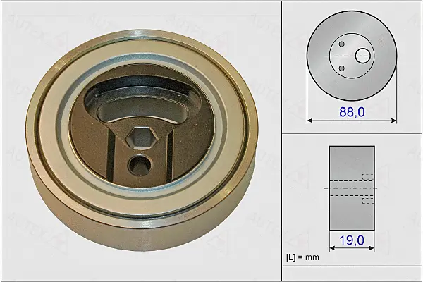 Tensioner Pulley, V-ribbed belt (654994)