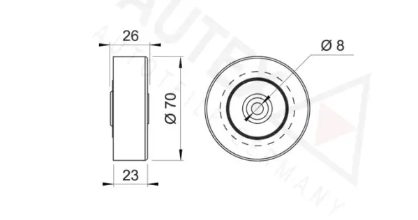 Tensioner Pulley, V-ribbed belt
