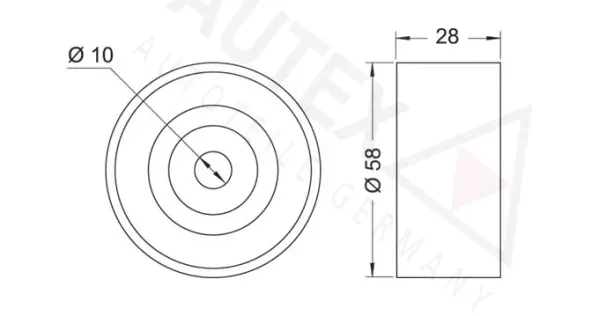 Deflection/Guide Pulley, timing belt