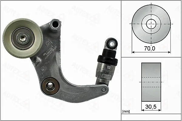 Belt Tensioner, V-ribbed belt (655017)