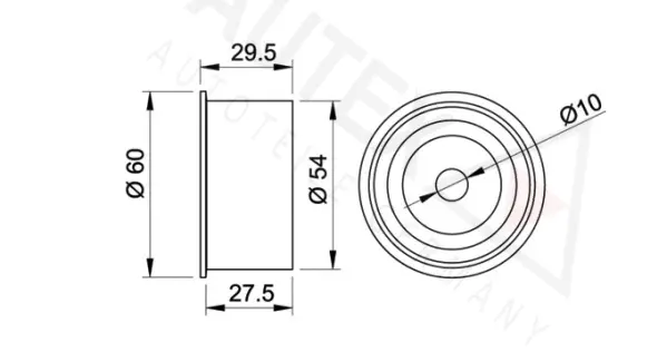 Deflection/Guide Pulley, timing belt