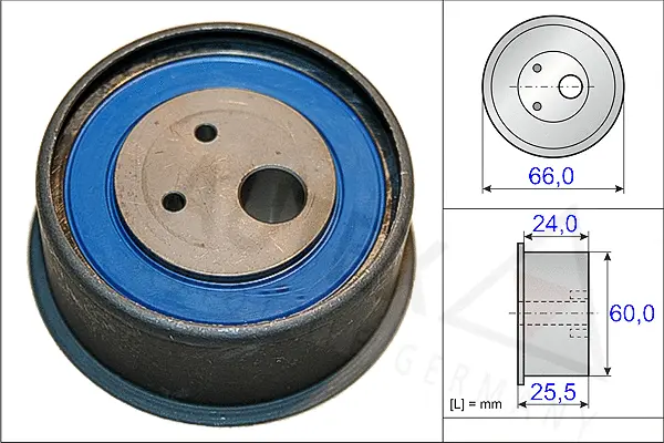 Tensioner Pulley, timing belt (654826)