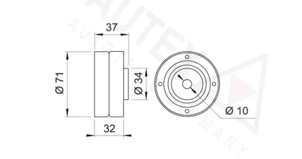 Deflection/Guide Pulley, timing belt