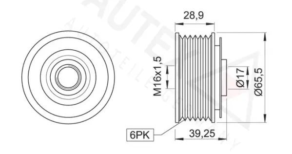 Alternator Freewheel Clutch (654444)