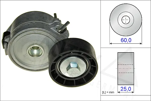 Belt Tensioner, V-ribbed belt (654678)