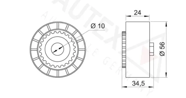Tensioner Pulley, V-ribbed belt