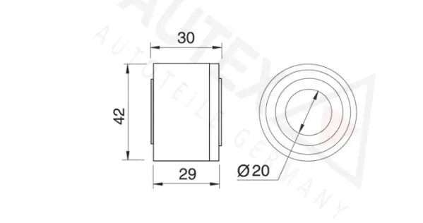 Bush, tensioner pulley lever