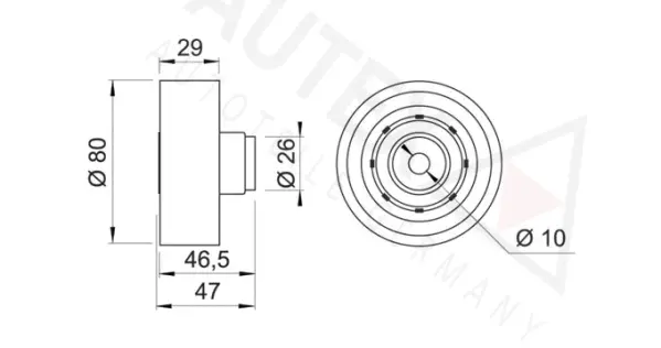 Deflection/Guide Pulley, timing belt