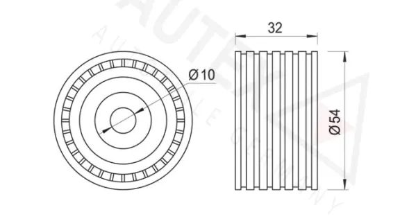 Deflection/Guide Pulley, timing belt
