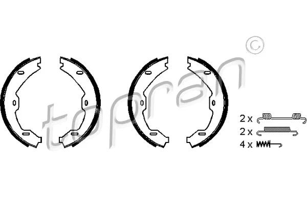 Brake Shoe Set, parking brake (407 761)