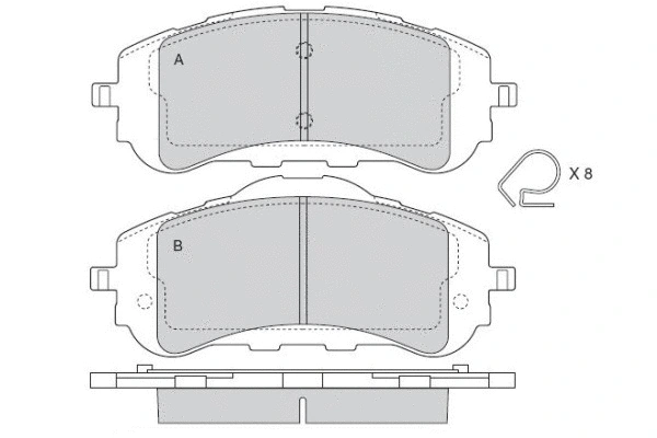 Brake Pad Set, disc brake (12-1560)