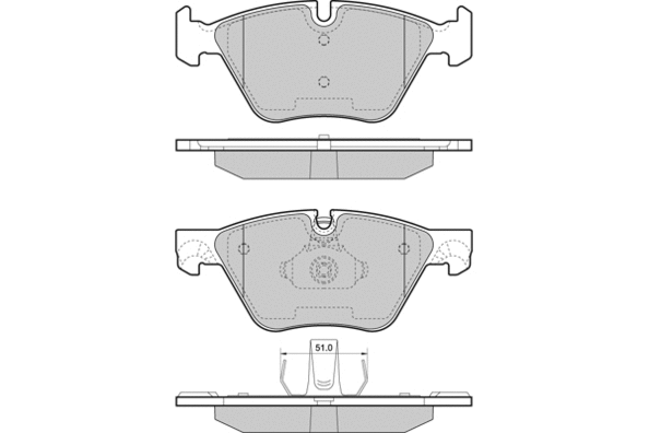 Brake Pad Set, disc brake (12-1447)