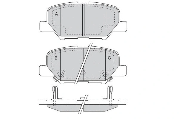 Brake Pad Set, disc brake (12-1555)