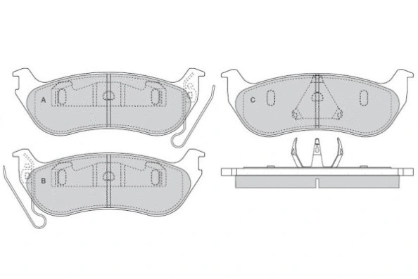 Brake Pad Set, disc brake (12-1586)