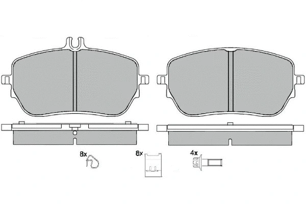 Brake Pad Set, disc brake (12-1745)