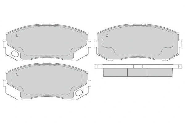 Brake Pad Set, disc brake (12-1551)