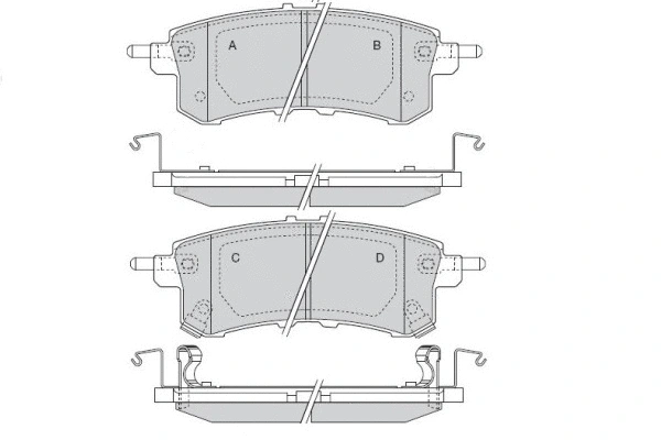 Brake Pad Set, disc brake (12-1582)