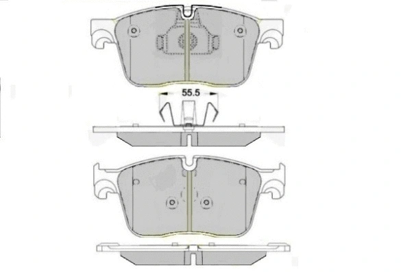 Brake Pad Set, disc brake (12-1652)