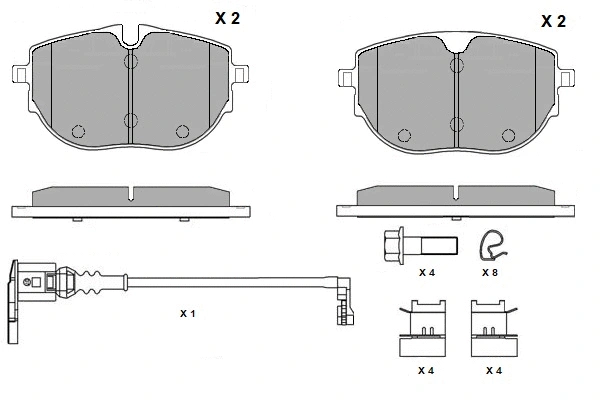 Brake Pad Set, disc brake (12-1794)
