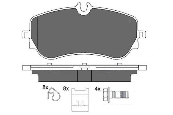 Brake Pad Set, disc brake (12-1744)