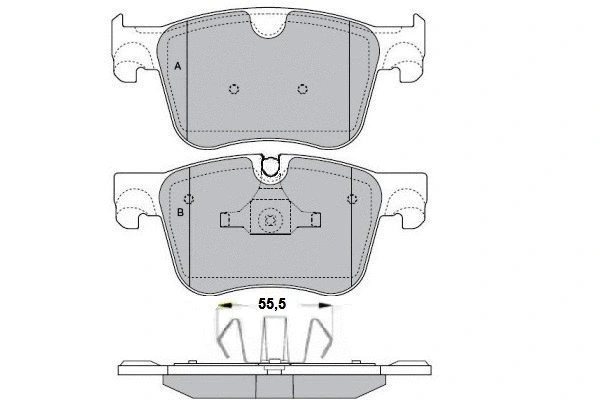 Brake Pad Set, disc brake (12-1703)