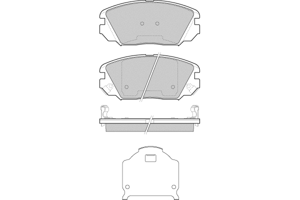Brake Pad Set, disc brake (12-1401)
