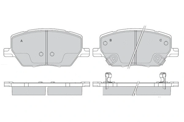 Brake Pad Set, disc brake (12-1595)